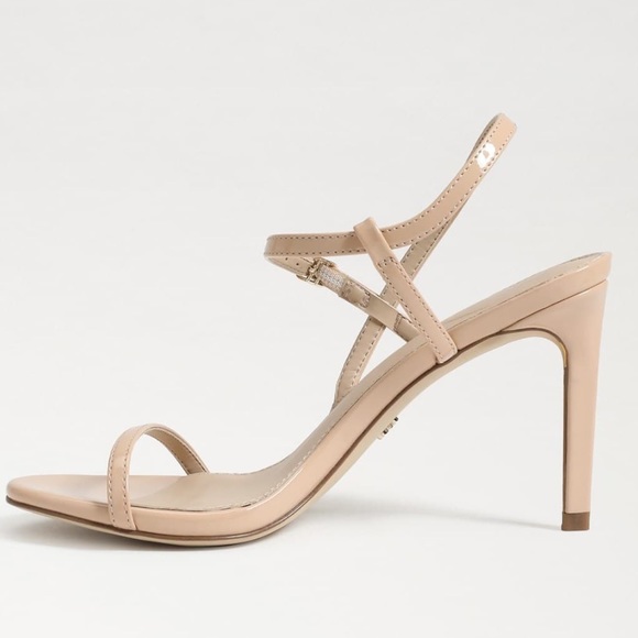 NWT SAM EDELMAN” Doran “ Strappy Open Toe Patent Leather Stiletto Heels Sandals - Picture 7 of 15